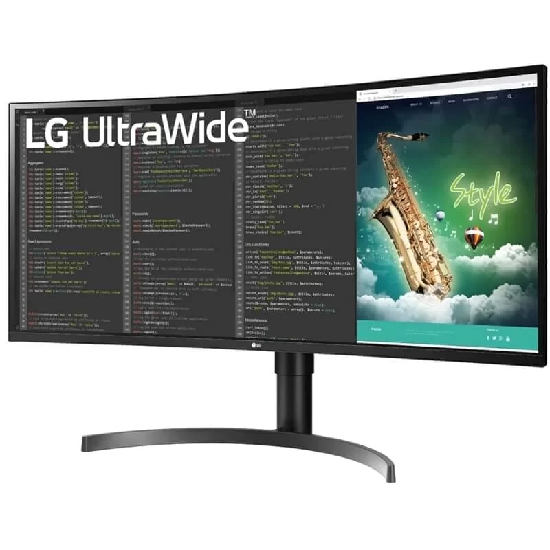 LG 35WN75CN-B Ultrawide Monitor - 35 inch QHD (3440x1440) 21:9, sRGB 99% Color Gamut, HDR10, USB-Type C, AMD FreeSync 100Hz, 5W speaker 2 LG 35WN75CN-B Ultrawide Monitor - 35 inch QHD (3440x1440) 21:9, sRGB 99% Color Gamut, HDR10, USB-Type C, AMD FreeSync 100Hz, 5W speaker - Ảnh 2