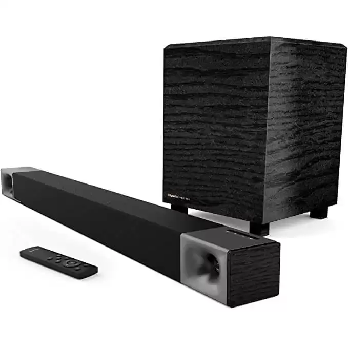 Klipsch Cinema 400 Sound Bar - 2.1 Soundbar 8 Inch Wireless Subwoofer with HDMI-ARC, 400W peak power Speakers