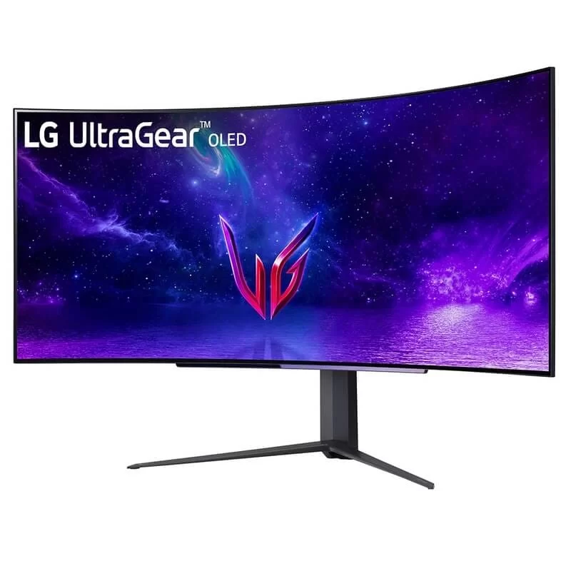 LG UltraGear LG 45GR95QE-B Curved Gaming Monitor - 45 inch WQHD (3440 x 1440) OLED Display, 21:9 Curved (800R), 240Hz, 0.03ms GtG, G-SYNC Compatible 2 LG UltraGear LG 45GR95QE-B Curved Gaming Monitor - 45 inch WQHD (3440 x 1440) OLED Display, 21:9 Curved (800R), 240Hz, 0.03ms GtG, G-SYNC Compatible - Ảnh 2