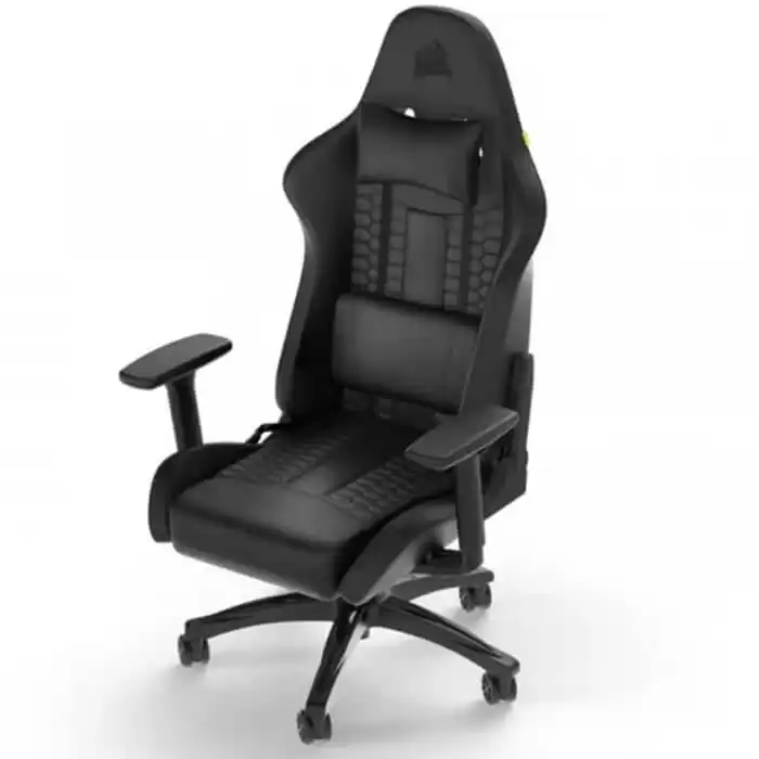 CORSAIR TC100 Relaxed Leatherette Black/Black Gaming Chair 2 CORSAIR TC100 Relaxed Leatherette Black/Black Gaming Chair - Ảnh 2