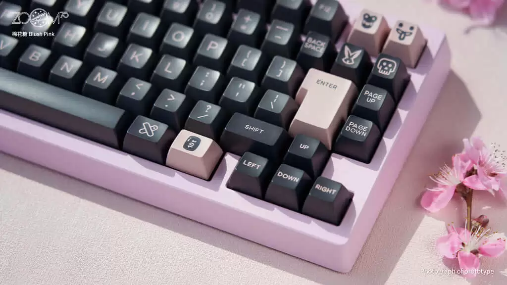Zoom75 Essential Edition Custom Keyboard - Case Blush Pink - Backplate Glass Blush Pink 2 Zoom75 Essential Edition Custom Keyboard - Case Blush Pink - Backplate Glass Blush Pink - Ảnh 2