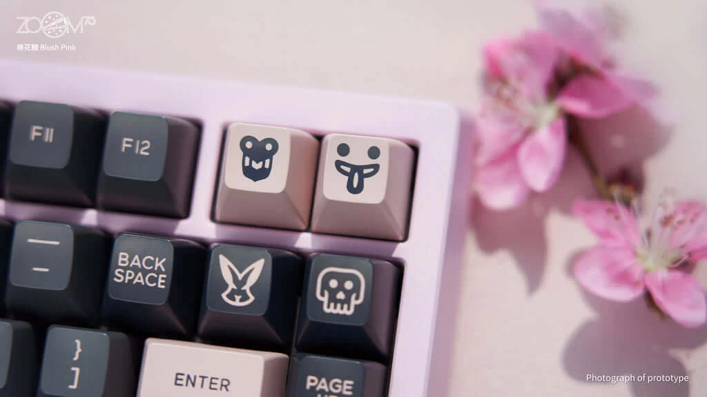Zoom75 Essential Edition Custom Keyboard - Case Blush Pink - Backplate Glass Blush Pink 7 Zoom75 Essential Edition Custom Keyboard - Case Blush Pink - Backplate Glass Blush Pink - Ảnh 7
