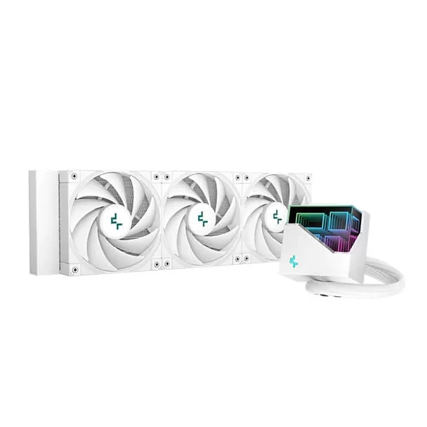 Deepcool LT720 AIO Liquid CPU Cooler - White, 360mm Radiator, ARGB Chain Fans 2250RPM, 4th Gen water pump, AM5-LGA1700 compatible 1 Deepcool LT720 AIO Liquid CPU Cooler - White, 360mm Radiator, ARGB Chain Fans 2250RPM, 4th Gen water pump, AM5-LGA1700 compatible