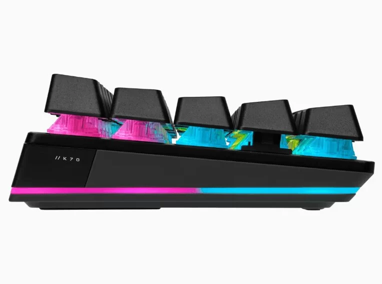 CORSAIR K70 Pro Mini Wireless Gaming Keyboard - Black - Hot Swappable, RGB, 60% layout 11 CORSAIR K70 Pro Mini Wireless Gaming Keyboard - Black - Hot Swappable, RGB, 60% layout - Ảnh 11