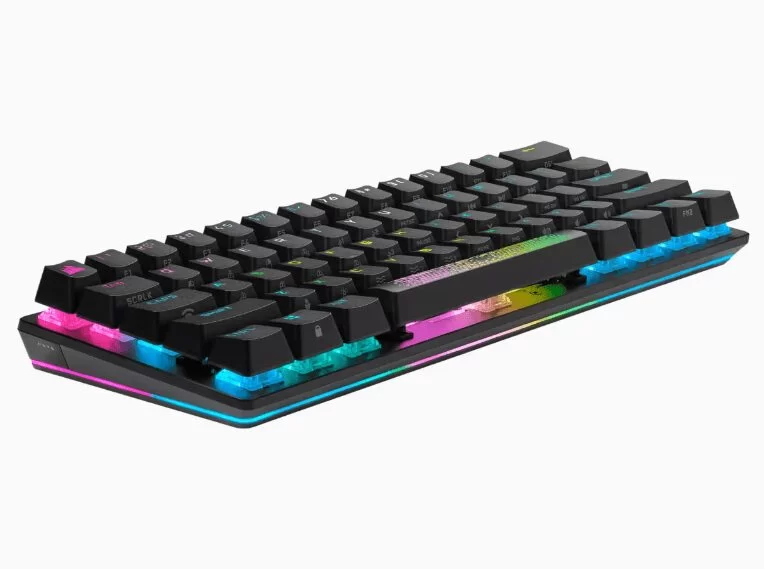 CORSAIR K70 Pro Mini Wireless Gaming Keyboard - Black - Hot Swappable, RGB, 60% layout 3 CORSAIR K70 Pro Mini Wireless Gaming Keyboard - Black - Hot Swappable, RGB, 60% layout - Ảnh 3