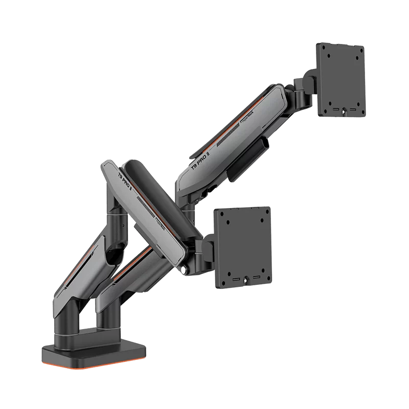 Human Motion T9 Pro II Dual Monitor Stand - Grey 1 Human Motion T9 Pro II Dual Monitor Stand - Grey