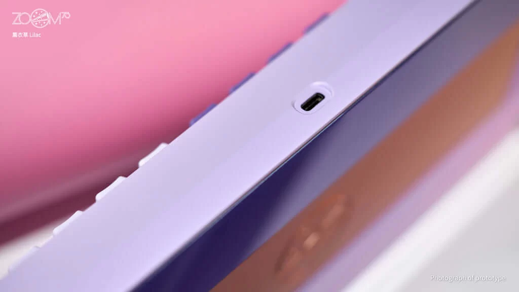Zoom75 Essential Edition Custom Keyboard - Case Lilac - Backplate Glass Lilac 8 Zoom75 Essential Edition Custom Keyboard - Case Lilac - Backplate Glass Lilac - Ảnh 8
