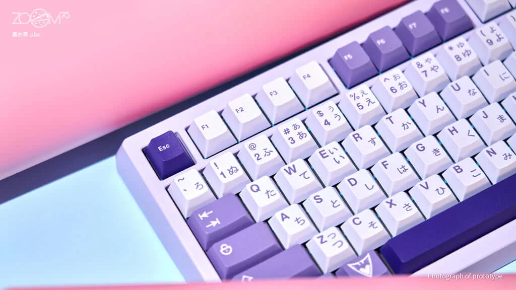 Zoom75 Essential Edition Custom Keyboard - Case Lilac - Backplate Glass Lilac 5 Zoom75 Essential Edition Custom Keyboard - Case Lilac - Backplate Glass Lilac - Ảnh 5