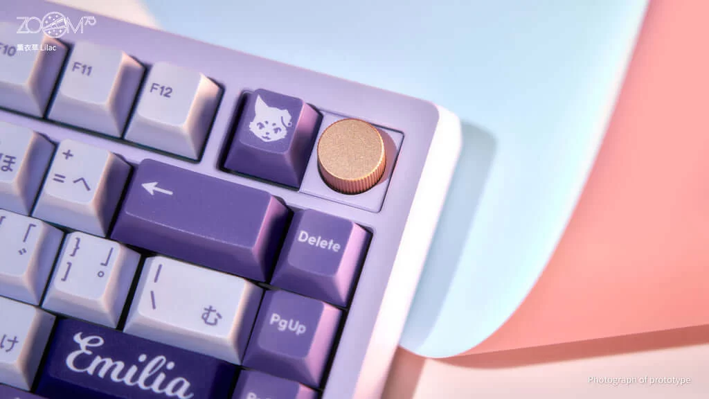 Zoom75 Essential Edition Custom Keyboard - Case Lilac - Backplate Glass Lilac 6 Zoom75 Essential Edition Custom Keyboard - Case Lilac - Backplate Glass Lilac - Ảnh 6