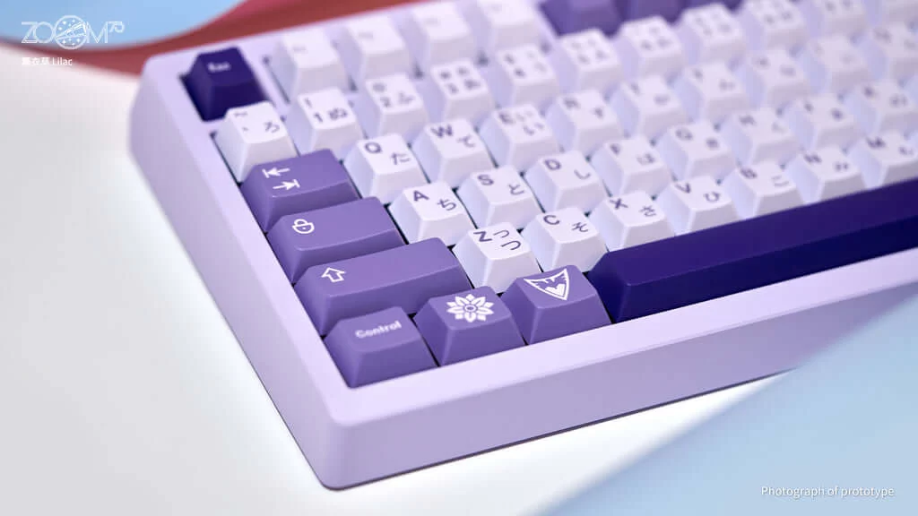Zoom75 Essential Edition Custom Keyboard - Case Lilac - Backplate Glass Lilac 3 Zoom75 Essential Edition Custom Keyboard - Case Lilac - Backplate Glass Lilac - Ảnh 3