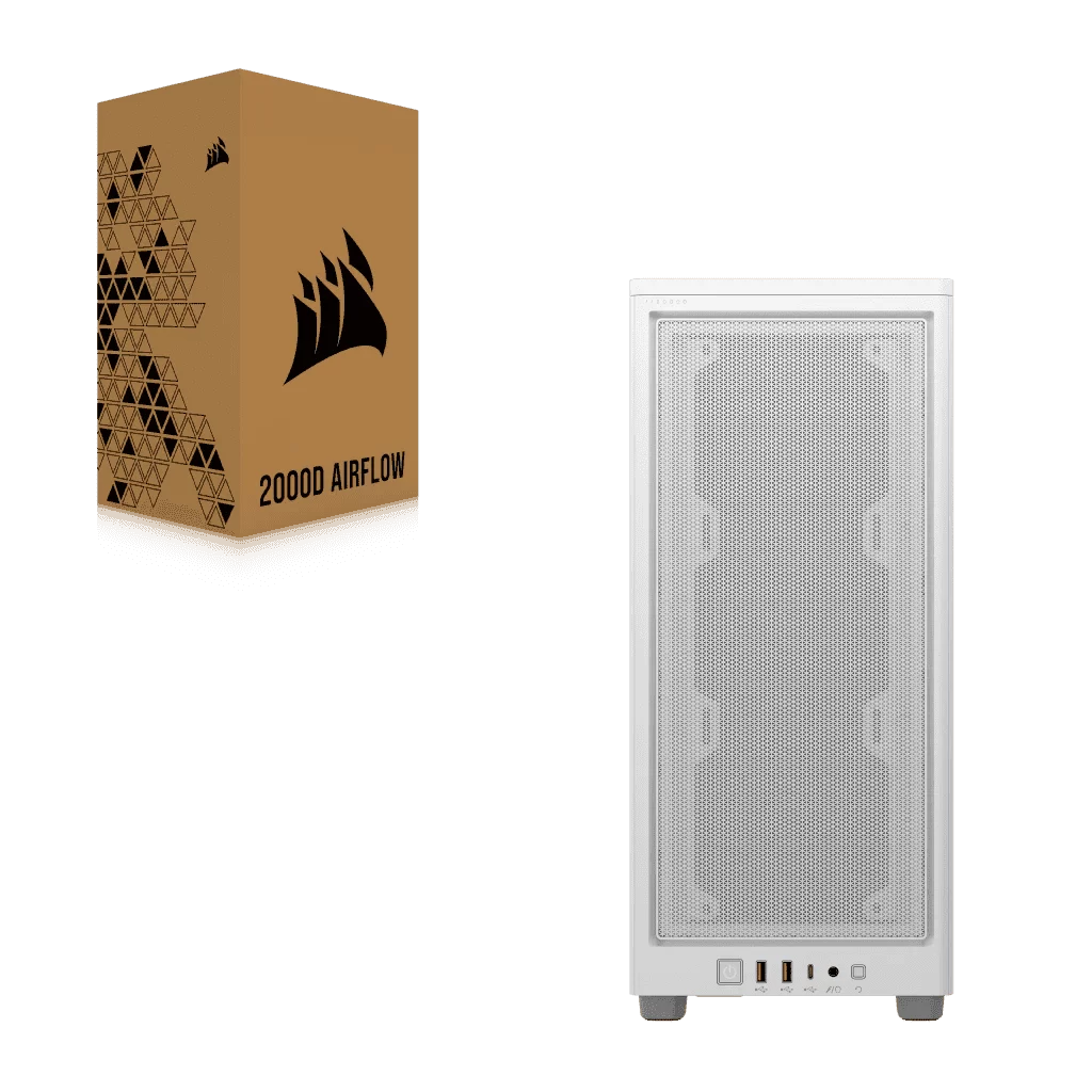 CORSAIR 2000D Airflow Mini-ITX Case - White, Small Form Factor 3 CORSAIR 2000D Airflow Mini-ITX Case - White, Small Form Factor - Ảnh 3
