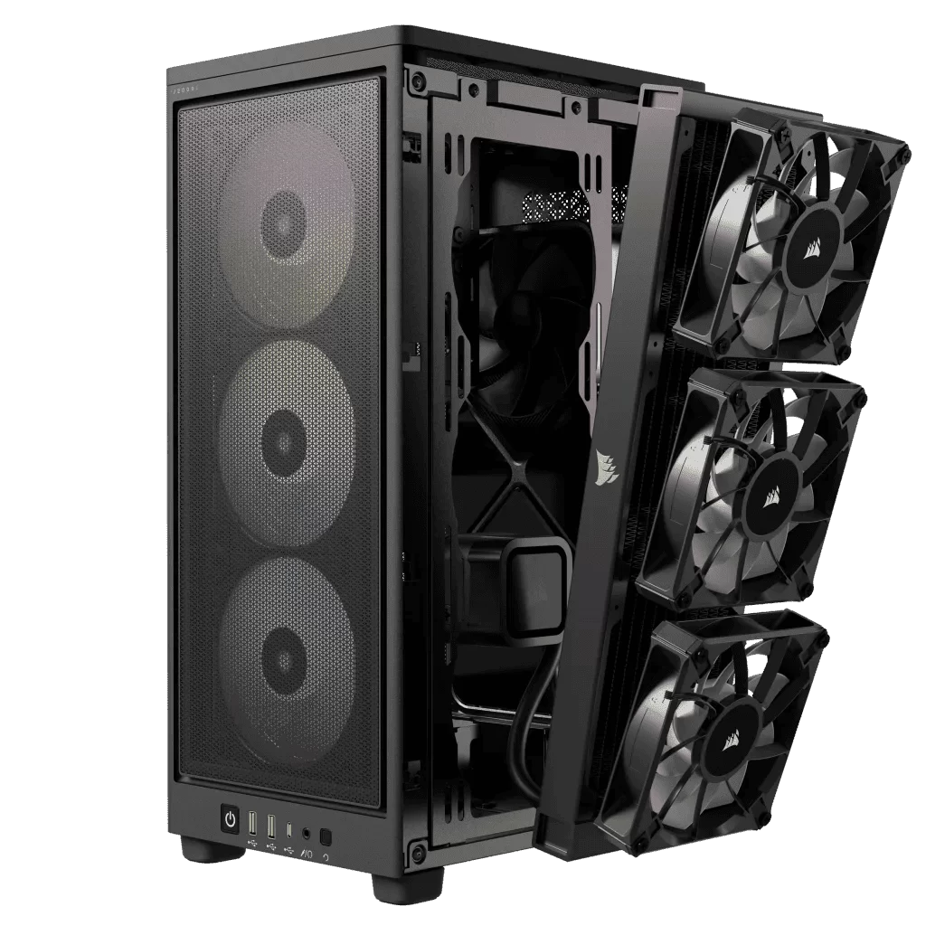 CORSAIR 2000D RGB Airflow Mini-ITX Case - Black, Small Form Factor 16 CORSAIR 2000D RGB Airflow Mini-ITX Case - Black, Small Form Factor - Ảnh 16