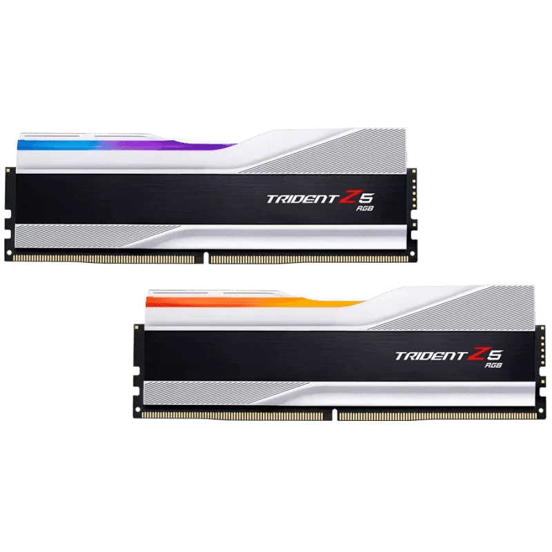 G.Skill Trident Z5 RGB Silver 32GB (2x16GB) DDR5 Memory Kit - Intel XMP 3.0 & AMD EXPO, 6000MHz CL36 (F5-6000J3636F16GX2-TZ5RS) 1 G.Skill Trident Z5 RGB Silver 32GB (2x16GB) DDR5 Memory Kit - Intel XMP 3.0 & AMD EXPO, 6000MHz CL36 (F5-6000J3636F16GX2-TZ5RS)