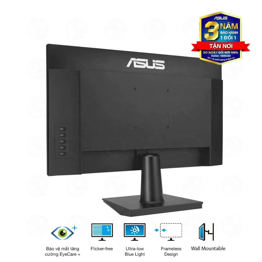 ASUS VA24EHF Eye Care Monitor - 23.8 inch , FHD (1920 x 1080) IPS, 100Hz, HDMI (With Cable), Fameless, EyeCare+, Flicker-free, Ultra-Low Blue Light 4 ASUS VA24EHF Eye Care Monitor - 23.8 inch , FHD (1920 x 1080) IPS, 100Hz, HDMI (With Cable), Fameless, EyeCare+, Flicker-free, Ultra-Low Blue Light - Ảnh 4