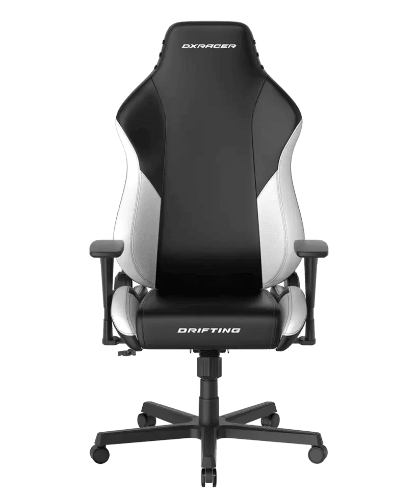 DXRacer Drifting C-NEO Leatherette-Black&White-L (GC/LDC23LTA/NW) Gaming Chair - 3D Armrest, 135-Degree Recline, Cooling Gel Foam Headrest