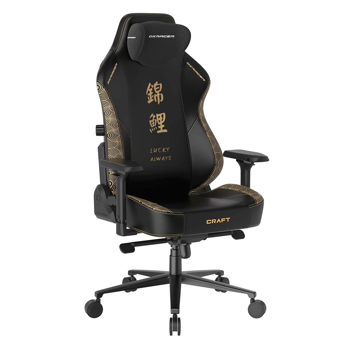 DXRacer Craft Pro Koi Fish Black (GC/LCF23LTA/KOI) Special Edition Gaming Chair - 4D Armrest, 135-Degree Recline, Cooling Gel Foam Pillow, Pull-Out Footrest 3 DXRacer Craft Pro Koi Fish Black (GC/LCF23LTA/KOI) Special Edition Gaming Chair - 4D Armrest, 135-Degree Recline, Cooling Gel Foam Pillow, Pull-Out Footrest - Ảnh 3