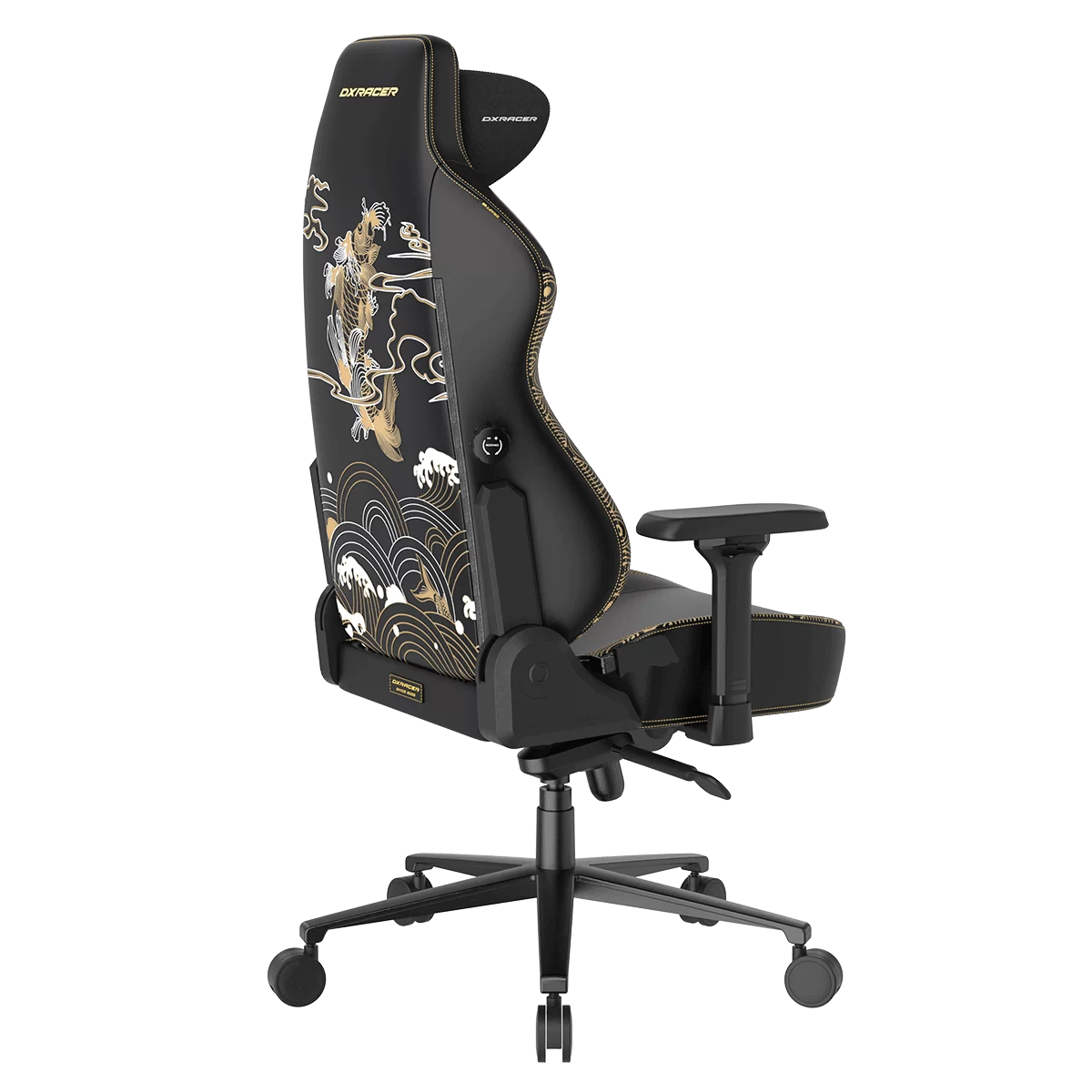 DXRacer Craft Pro Koi Fish Black (GC/LCF23LTA/KOI) Special Edition Gaming Chair - 4D Armrest, 135-Degree Recline, Cooling Gel Foam Pillow, Pull-Out Footrest 5 DXRacer Craft Pro Koi Fish Black (GC/LCF23LTA/KOI) Special Edition Gaming Chair - 4D Armrest, 135-Degree Recline, Cooling Gel Foam Pillow, Pull-Out Footrest - Ảnh 5
