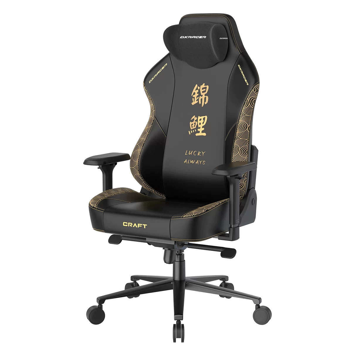 DXRacer Craft Pro Koi Fish Black (GC/LCF23LTA/KOI) Special Edition Gaming Chair - 4D Armrest, 135-Degree Recline, Cooling Gel Foam Pillow, Pull-Out Footrest 7 DXRacer Craft Pro Koi Fish Black (GC/LCF23LTA/KOI) Special Edition Gaming Chair - 4D Armrest, 135-Degree Recline, Cooling Gel Foam Pillow, Pull-Out Footrest - Ảnh 7