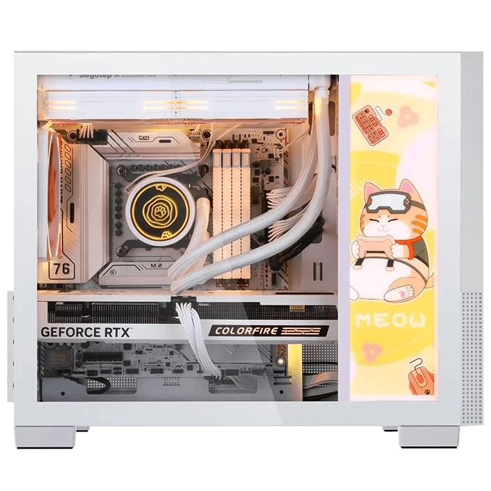 Segotep Memphis-S MEOW Orange Edition Gaming Case - mATX, Tempered Glass Case 2 Segotep Memphis-S MEOW Orange Edition Gaming Case - mATX, Tempered Glass Case - Ảnh 2