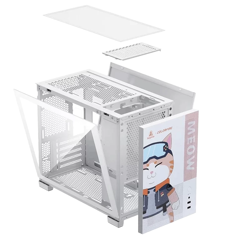 Segotep Memphis-S MEOW Orange Edition Gaming Case - mATX, Tempered Glass Case 5 Segotep Memphis-S MEOW Orange Edition Gaming Case - mATX, Tempered Glass Case - Ảnh 5