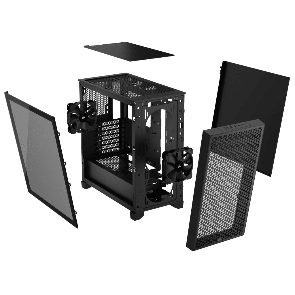 CORSAIR 3000D AIRFLOW Mid-Tower PC Case - Black, 2x CORSAIR SP120 ELITE fans includes 10 CORSAIR 3000D AIRFLOW Mid-Tower PC Case - Black, 2x CORSAIR SP120 ELITE fans includes - Ảnh 10