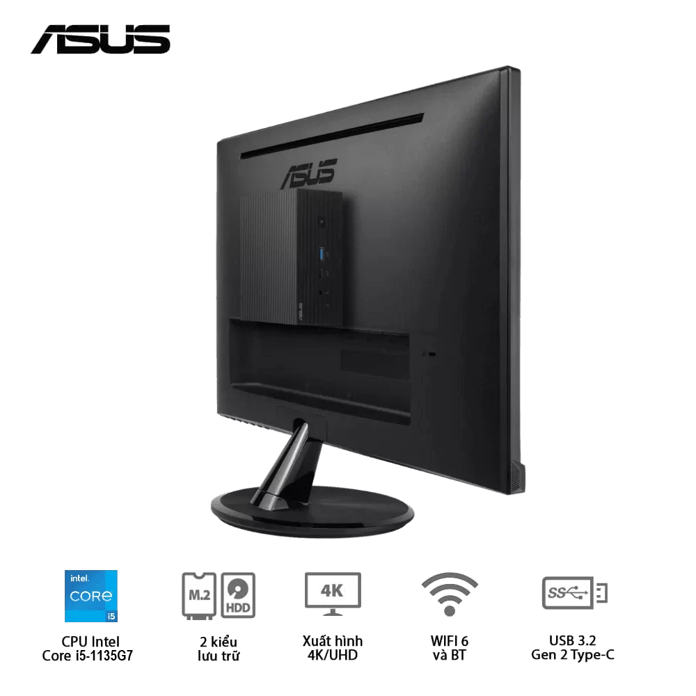 ASUS PN63-S1-B-S5081MD-PZ01 Barebone Mini PC - Intel Core i5-1135G7, Wi-Fi 6 + BT5.0, VESA MOUNT, DisplayPort 1.4 port 5 ASUS PN63-S1-B-S5081MD-PZ01 Barebone Mini PC - Intel Core i5-1135G7, Wi-Fi 6 + BT5.0, VESA MOUNT, DisplayPort 1.4 port - Ảnh 5
