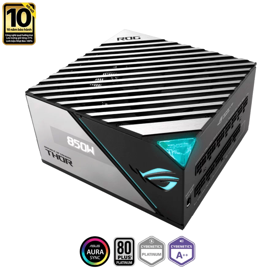 ASUS ROG Thor 850W Platinum II (ROG-THOR-850P2-GAMING) - 850W, Aura Sync, ROG heatsink, 80 Plus Platinum Fully Modular 14 ASUS ROG Thor 850W Platinum II (ROG-THOR-850P2-GAMING) - 850W, Aura Sync, ROG heatsink, 80 Plus Platinum Fully Modular - Ảnh 14