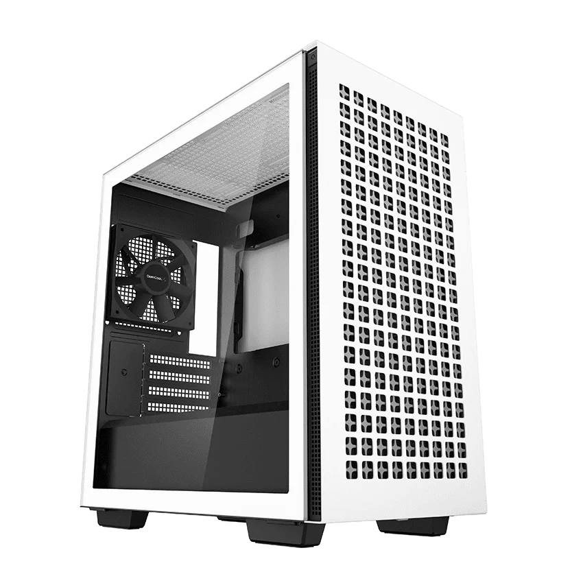DEEPCOOL CH370 WH Compact Powerhouse Case - White, Tempered Glass, M-ATX Case, 1x120mm fan includes 1 DEEPCOOL CH370 WH Compact Powerhouse Case - White, Tempered Glass, M-ATX Case, 1x120mm fan includes