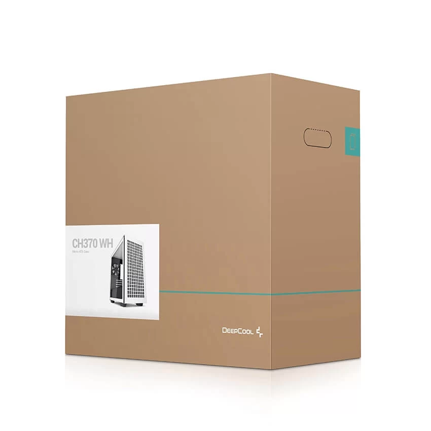 DEEPCOOL CH370 WH Compact Powerhouse Case - White, Tempered Glass, M-ATX Case, 1x120mm fan includes 15 DEEPCOOL CH370 WH Compact Powerhouse Case - White, Tempered Glass, M-ATX Case, 1x120mm fan includes - Ảnh 15