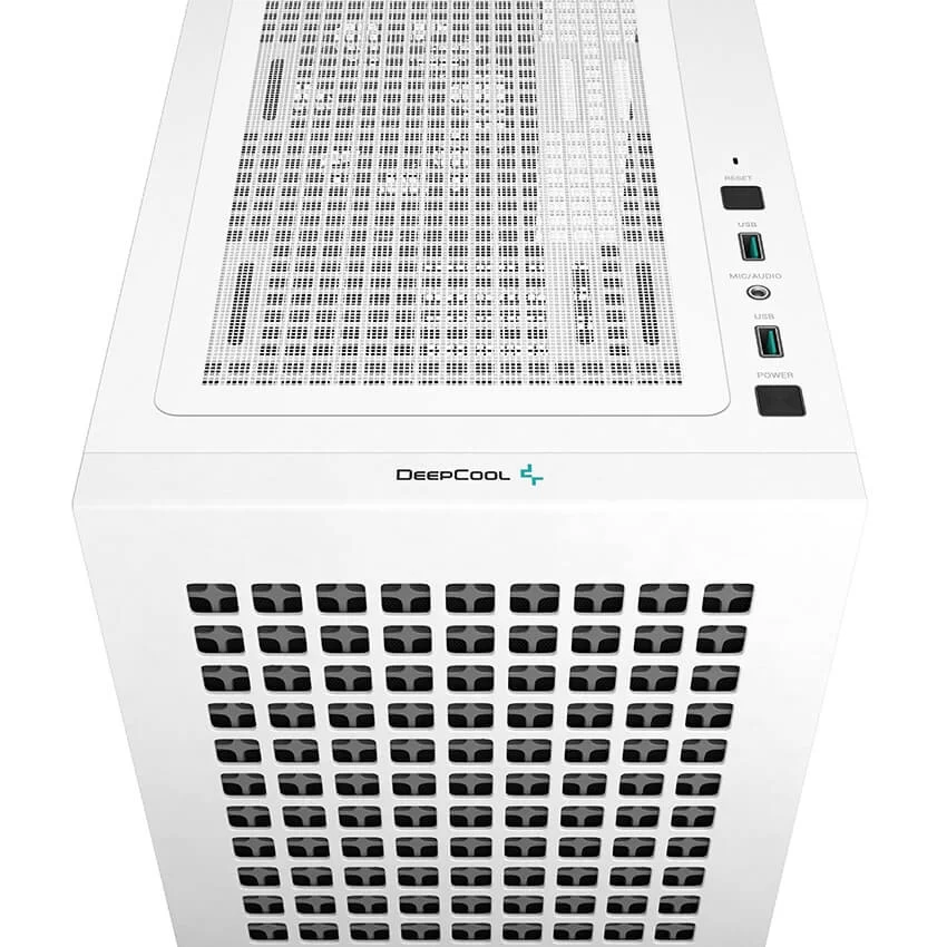 DEEPCOOL CH370 WH Compact Powerhouse Case - White, Tempered Glass, M-ATX Case, 1x120mm fan includes 10 DEEPCOOL CH370 WH Compact Powerhouse Case - White, Tempered Glass, M-ATX Case, 1x120mm fan includes - Ảnh 10