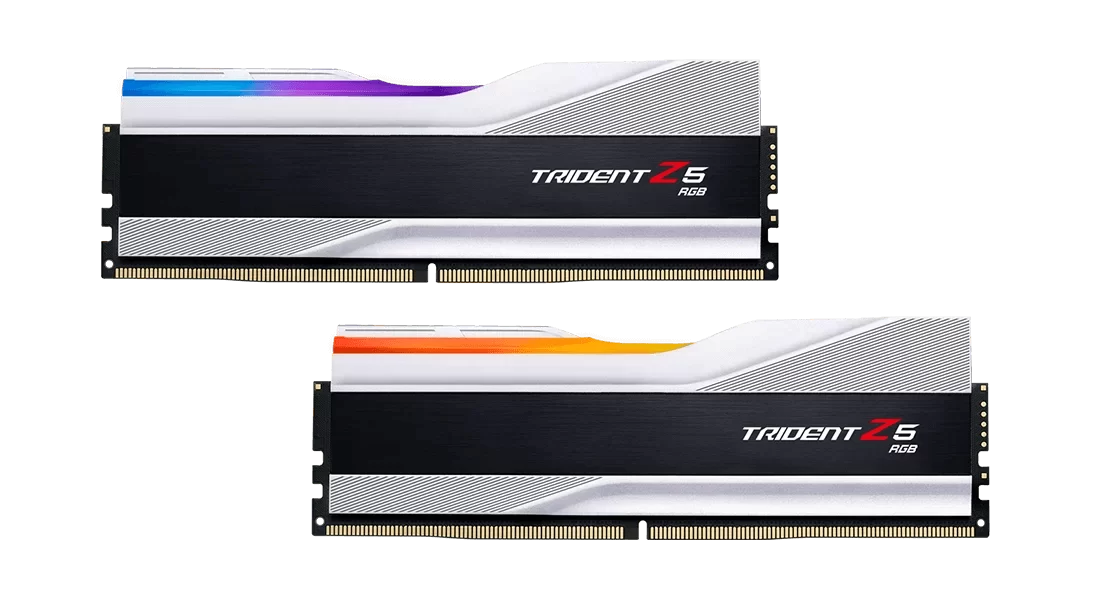 G.Skill Trident Z5 RGB Silver 32GB (2x16GB) Memory Kit - Intel XMP, 5600MHz CL40 (F5-5600J4040C16GX2-TZ5RS)