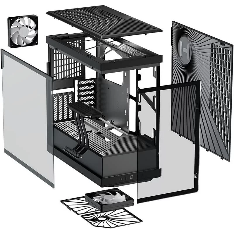 Hyte Y40 Black S-Tier Aesthetic Case - PCIE 4.0 Riser Cable, 2x 120mm fans included 4 Hyte Y40 Black S-Tier Aesthetic Case - PCIE 4.0 Riser Cable, 2x 120mm fans included - Ảnh 4