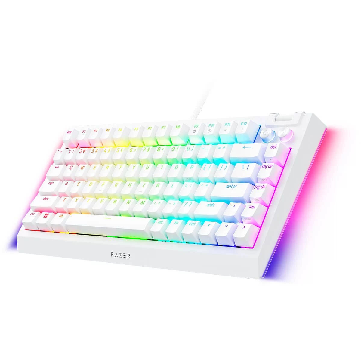 Razer BlackWidow V4 75% White Tactile Gaming Mechanical Keyboard - Razer™ Orange Tactile Mechanical switches Gen-3 5 Razer BlackWidow V4 75% White Tactile Gaming Mechanical Keyboard - Razer™ Orange Tactile Mechanical switches Gen-3 - Ảnh 5