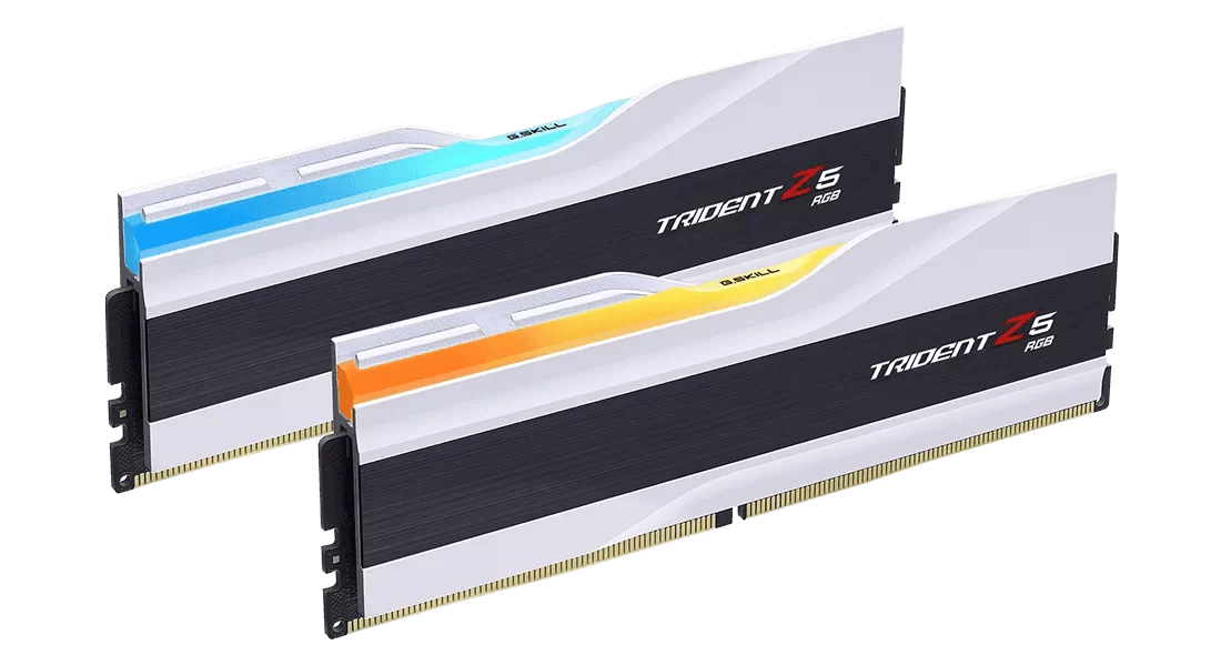 G.Skill Trident Z5 RGB White 64GB (2x32GB) Memory Kit - Intel XMP 3.0 & AMD EXPO, 6000MHz CL36 (F5-6000J3636F32GX2-TZ5RW)