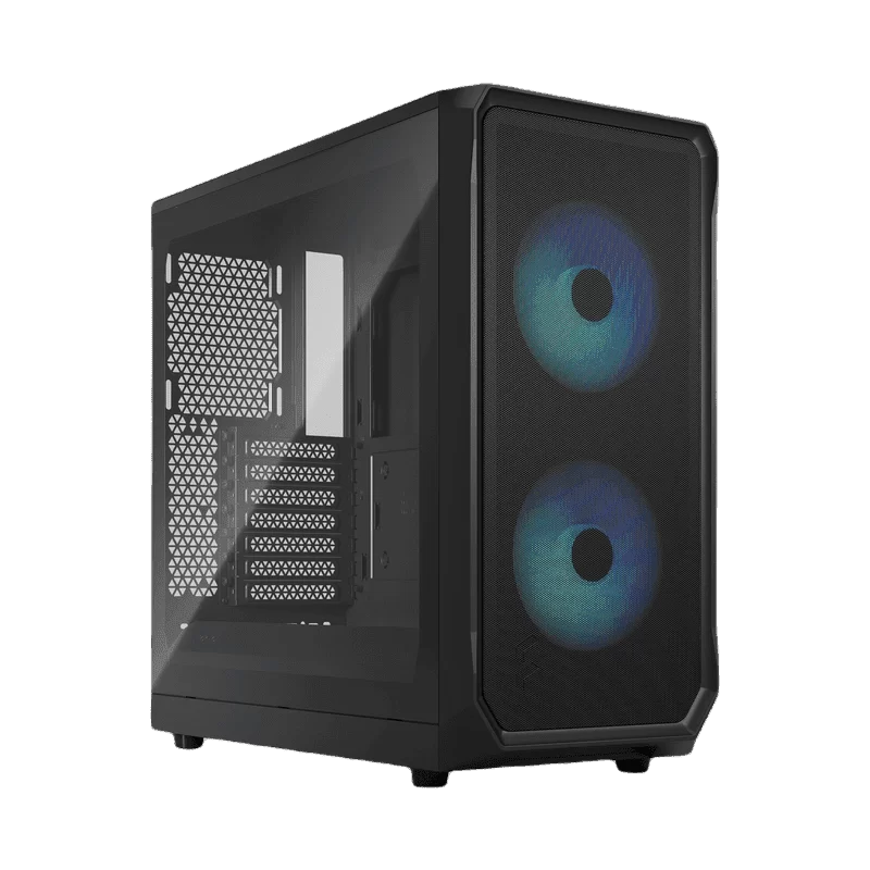 Fractal Design Focus 2 RGB Black TG Clear Tint - Tempered Glass ATX Mid Tower Gaming Case - 2x Aspect 14 RGB included 1 Fractal Design Focus 2 RGB Black TG Clear Tint - Tempered Glass ATX Mid Tower Gaming Case - 2x Aspect 14 RGB included
