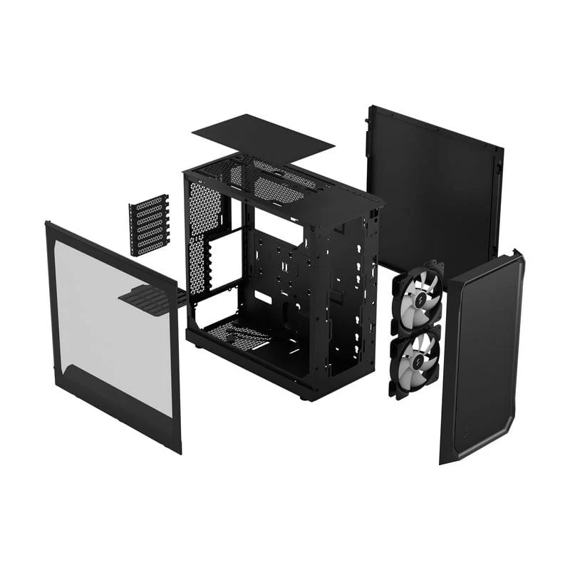 Fractal Design Focus 2 RGB Black TG Clear Tint - Tempered Glass ATX Mid Tower Gaming Case - 2x Aspect 14 RGB included 14 Fractal Design Focus 2 RGB Black TG Clear Tint - Tempered Glass ATX Mid Tower Gaming Case - 2x Aspect 14 RGB included - Ảnh 14