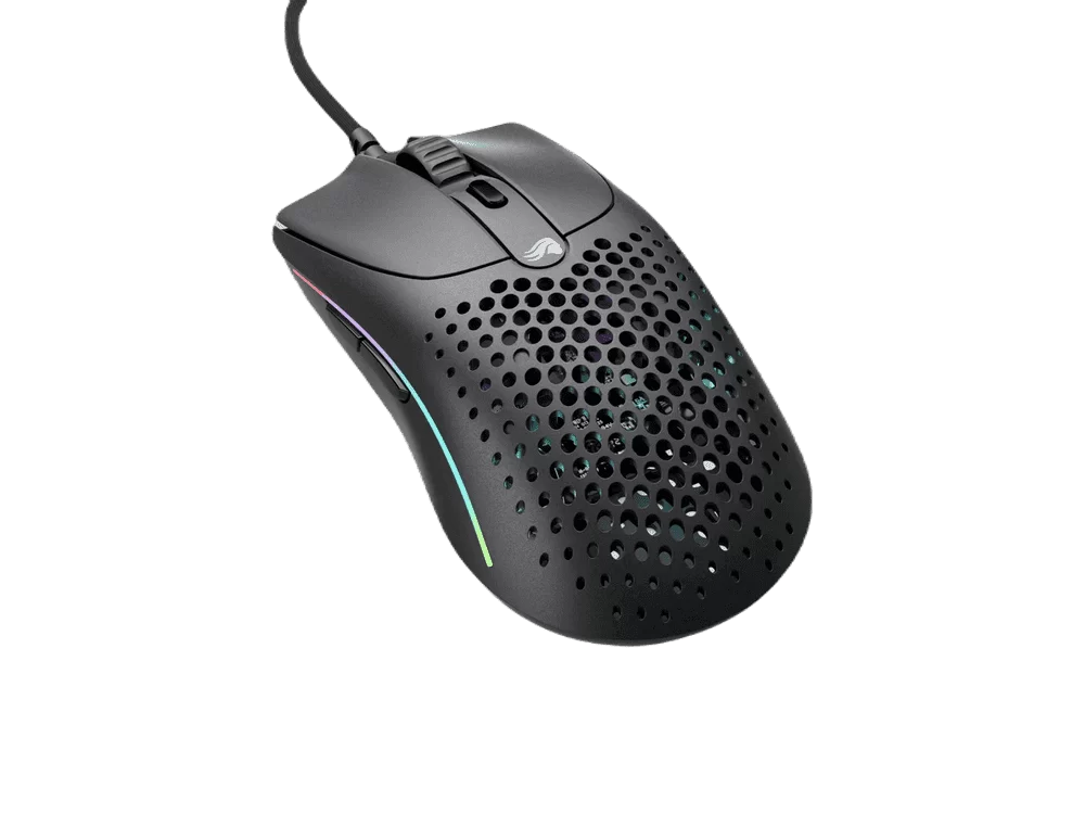 Glorious Model O 2 Ultralight Ambidextrous Gaming Mouse - Mattle Black, RGB, 59 grams, 26000 DPI BAMF 2.0 Sensor, Frictionless G-Skates mouse feet (100% PTFE ), Ultra-flexible Ascended Cable