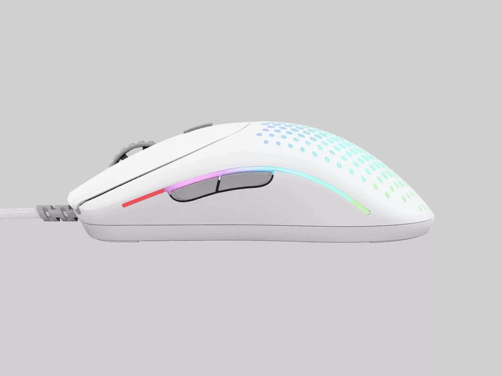 Glorious Model O 2 Ultralight Ambidextrous Gaming Mouse - Mattle White, RGB, 59 grams, 26000 DPI BAMF 2.0 Sensor, Frictionless G-Skates mouse feet (100% PTFE ), Ultra-flexible Ascended Cable 4 Glorious Model O 2 Ultralight Ambidextrous Gaming Mouse - Mattle White, RGB, 59 grams, 26000 DPI BAMF 2.0 Sensor, Frictionless G-Skates mouse feet (100% PTFE ), Ultra-flexible Ascended Cable - Ảnh 4