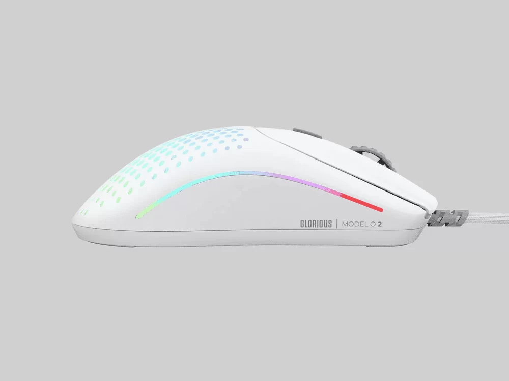 Glorious Model O 2 Ultralight Ambidextrous Gaming Mouse - Mattle White, RGB, 59 grams, 26000 DPI BAMF 2.0 Sensor, Frictionless G-Skates mouse feet (100% PTFE ), Ultra-flexible Ascended Cable 5 Glorious Model O 2 Ultralight Ambidextrous Gaming Mouse - Mattle White, RGB, 59 grams, 26000 DPI BAMF 2.0 Sensor, Frictionless G-Skates mouse feet (100% PTFE ), Ultra-flexible Ascended Cable - Ảnh 5