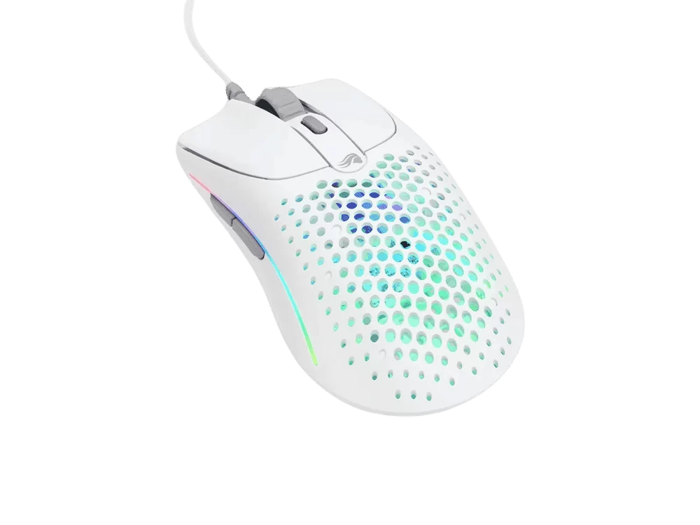 Glorious Model O 2 Ultralight Ambidextrous Gaming Mouse - Mattle White, RGB, 59 grams, 26000 DPI BAMF 2.0 Sensor, Frictionless G-Skates mouse feet (100% PTFE ), Ultra-flexible Ascended Cable