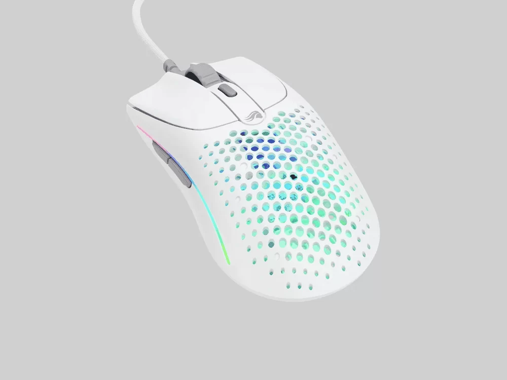 Glorious Model O 2 Ultralight Ambidextrous Gaming Mouse - Mattle White, RGB, 59 grams, 26000 DPI BAMF 2.0 Sensor, Frictionless G-Skates mouse feet (100% PTFE ), Ultra-flexible Ascended Cable 6 Glorious Model O 2 Ultralight Ambidextrous Gaming Mouse - Mattle White, RGB, 59 grams, 26000 DPI BAMF 2.0 Sensor, Frictionless G-Skates mouse feet (100% PTFE ), Ultra-flexible Ascended Cable - Ảnh 6