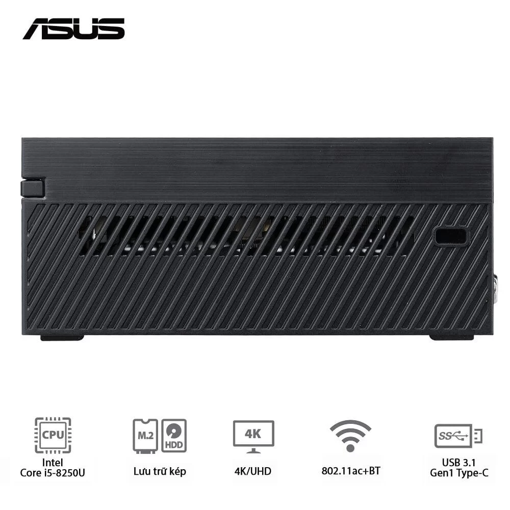 ASUS PN60-BB5086MV Barebone Mini PC - Intel i5-8250U, Intel 802.11AC,BT, VESA MOUNT, VGA port Configurable, w/o Keyboard Mouse 6 ASUS PN60-BB5086MV Barebone Mini PC - Intel i5-8250U, Intel 802.11AC,BT, VESA MOUNT, VGA port Configurable, w/o Keyboard Mouse - Ảnh 6