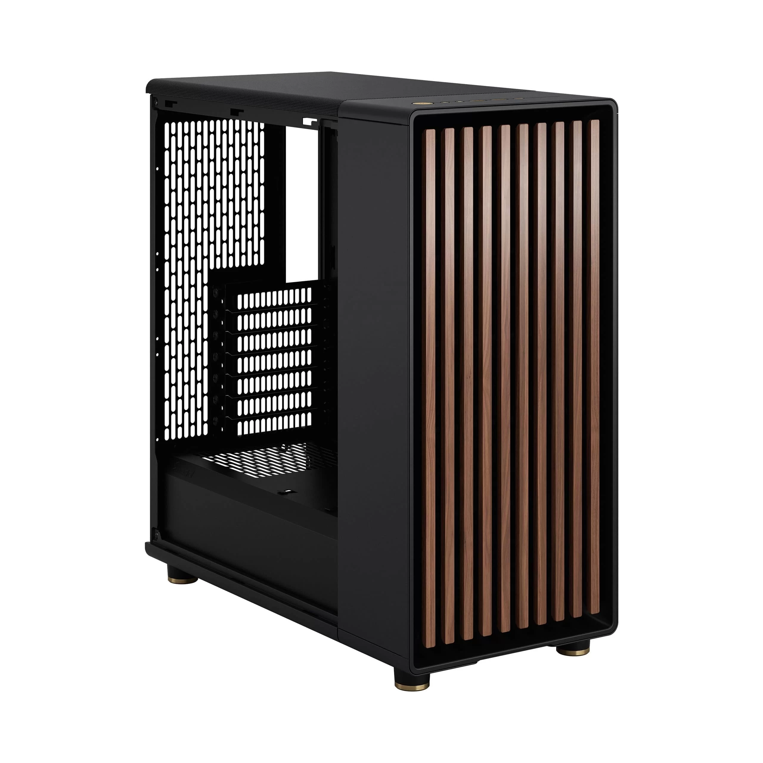 Fractal Design North Charcoal Black TG Dark - Tempered Glass Dark ATX Mid Tower Gaming Case - Wood Walnut Front, 2x140mm Fans included, Type C USB 16 Fractal Design North Charcoal Black TG Dark - Tempered Glass Dark ATX Mid Tower Gaming Case - Wood Walnut Front, 2x140mm Fans included, Type C USB - Ảnh 16