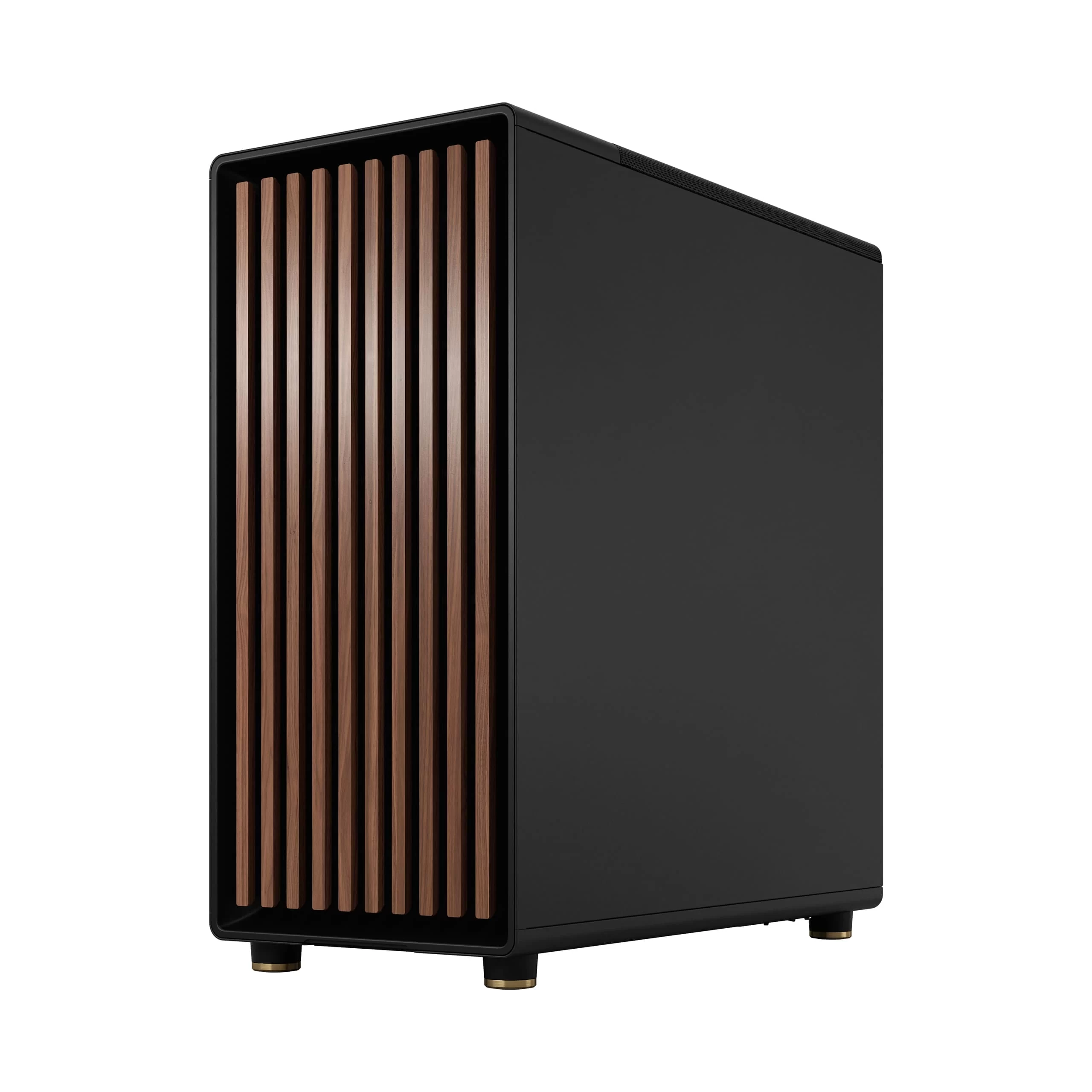 Fractal Design North Charcoal Black TG Dark - Tempered Glass Dark ATX Mid Tower Gaming Case - Wood Walnut Front, 2x140mm Fans included, Type C USB 8 Fractal Design North Charcoal Black TG Dark - Tempered Glass Dark ATX Mid Tower Gaming Case - Wood Walnut Front, 2x140mm Fans included, Type C USB - Ảnh 8