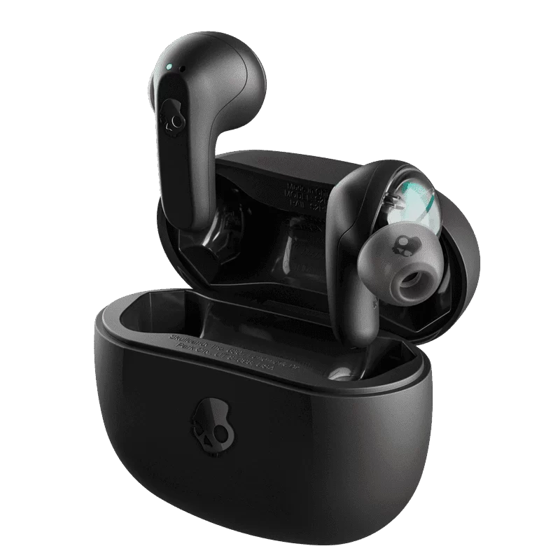 Skullcandy Rail® True Wireless Earbuds - Black, Pin 42h, IP55, Skull-IQ, Alexa Enabled, Microphone 1 Skullcandy Rail® True Wireless Earbuds - Black, Pin 42h, IP55, Skull-IQ, Alexa Enabled, Microphone