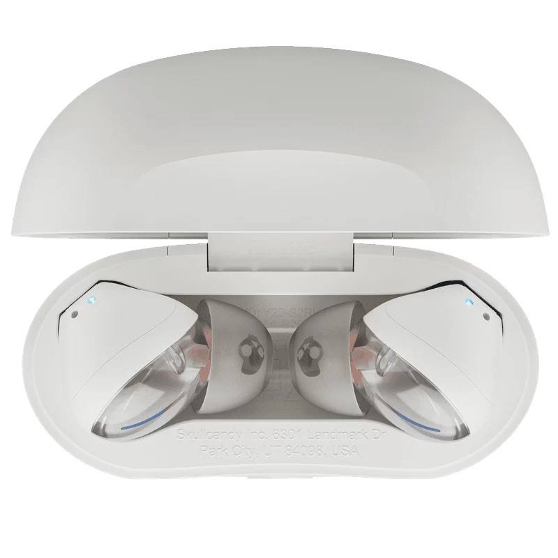 Skullcandy Rail® True Wireless Earbuds - White, Pin 42h, IP55, Skull-IQ, Alexa Enabled, Microphone 5 Skullcandy Rail® True Wireless Earbuds - White, Pin 42h, IP55, Skull-IQ, Alexa Enabled, Microphone - Ảnh 5