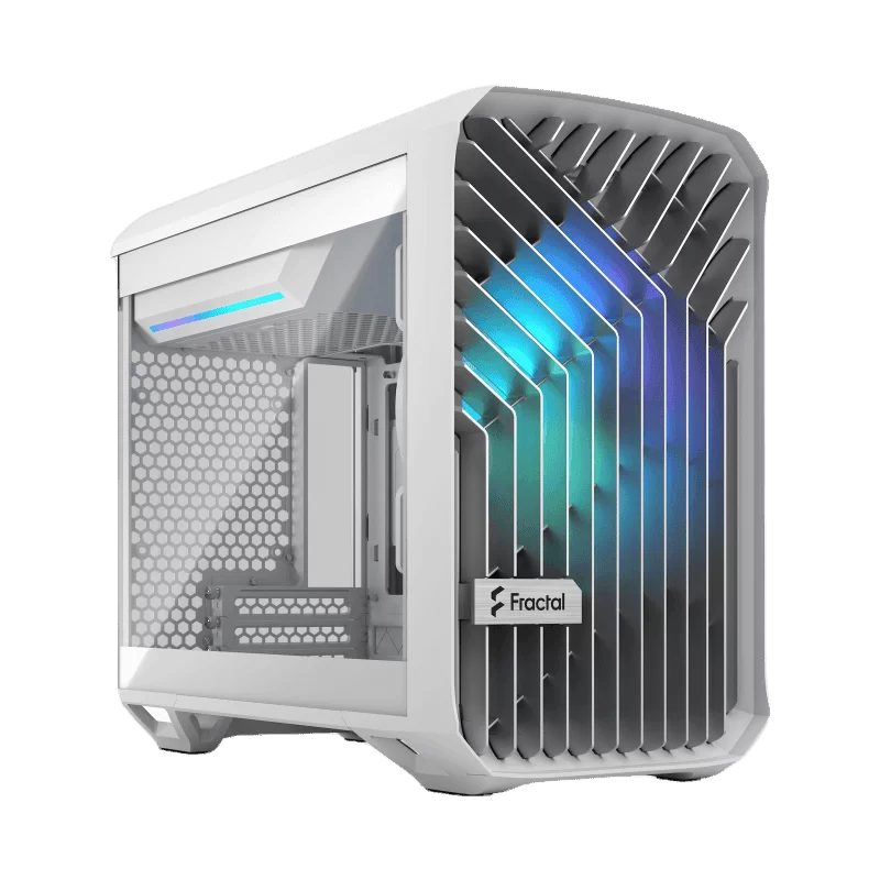Fractal Design Torrent Nano RGB White TG Clear Tint mITX Airflow Mini Tower PC Gaming Case - Clear Tint Tempered Glass Side Panels 1 Fractal Design Torrent Nano RGB White TG Clear Tint mITX Airflow Mini Tower PC Gaming Case - Clear Tint Tempered Glass Side Panels