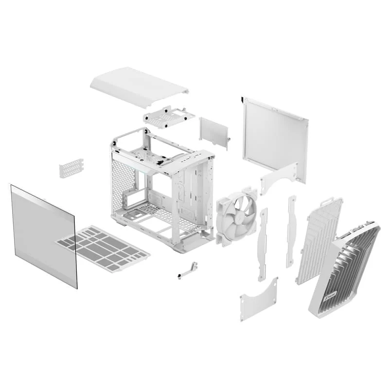 Fractal Design Torrent Nano RGB White TG Clear Tint mITX Airflow Mini Tower PC Gaming Case - Clear Tint Tempered Glass Side Panels 23 Fractal Design Torrent Nano RGB White TG Clear Tint mITX Airflow Mini Tower PC Gaming Case - Clear Tint Tempered Glass Side Panels - Ảnh 23