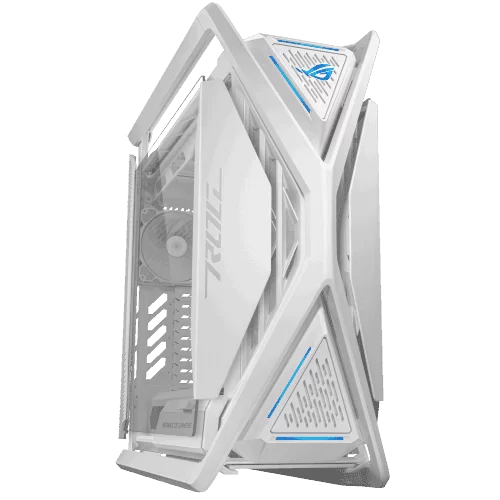 ASUS ROG Hyperion GR701 Flagship Gaming PC Case – White, 420mm dual radiator support, 4x140mm fans, metal GPU holder, component storage, ARGB fan hub, 60W fast charging 2 ASUS ROG Hyperion GR701 Flagship Gaming PC Case – White, 420mm dual radiator support, 4x140mm fans, metal GPU holder, component storage, ARGB fan hub, 60W fast charging - Ảnh 2