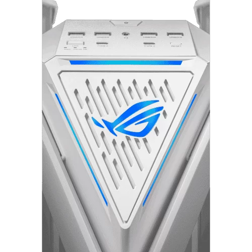 ASUS ROG Hyperion GR701 Flagship Gaming PC Case – White, 420mm dual radiator support, 4x140mm fans, metal GPU holder, component storage, ARGB fan hub, 60W fast charging 13 ASUS ROG Hyperion GR701 Flagship Gaming PC Case – White, 420mm dual radiator support, 4x140mm fans, metal GPU holder, component storage, ARGB fan hub, 60W fast charging - Ảnh 13